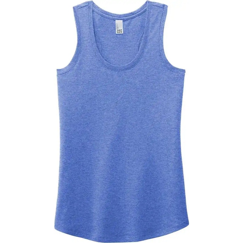 District DM138L Women’S Perfect Tri Racerback Tank – Royal Frost