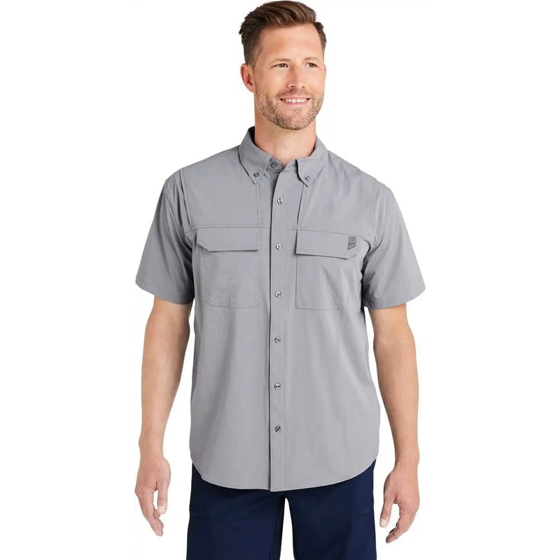 HUK H150183 Men’s Creekbed Short Sleeve Shirt – NIGHT OWL
