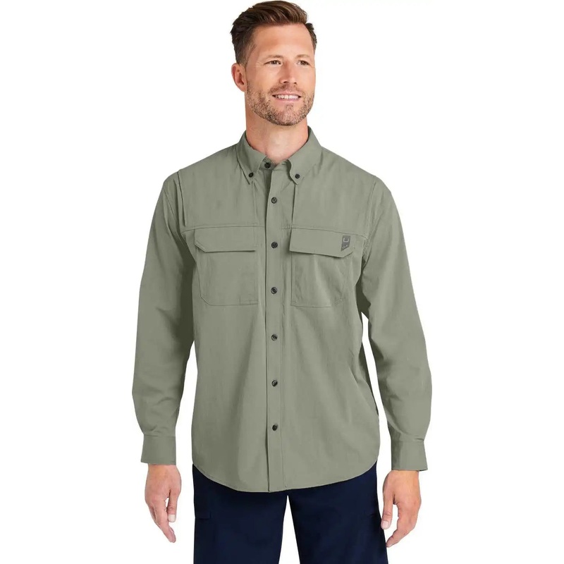 HUK H150184 Men’s Creekbed Long Sleeve Shirt – MOSS