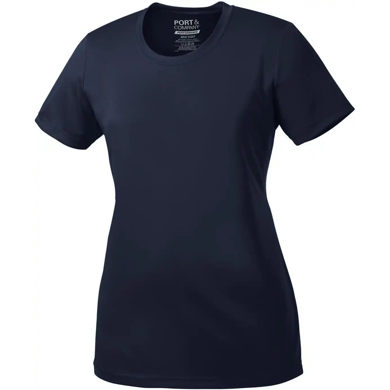Port & Company LPC380 Women’S Performance Tee – Deep Navy