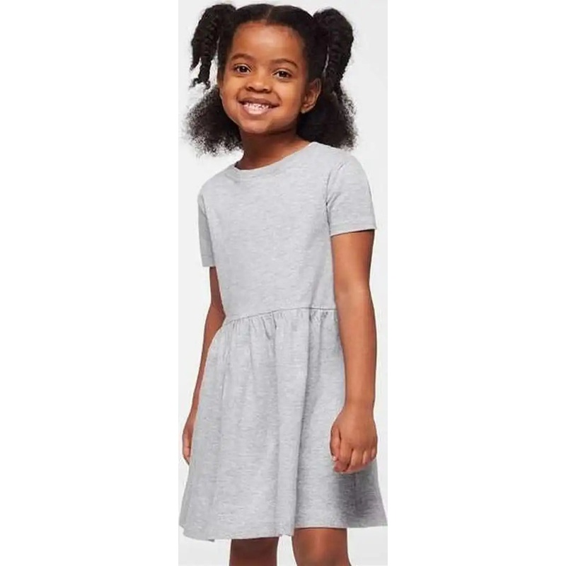 Rabbit Skins 5333 Toddler Fine Jersey Dress – Heather