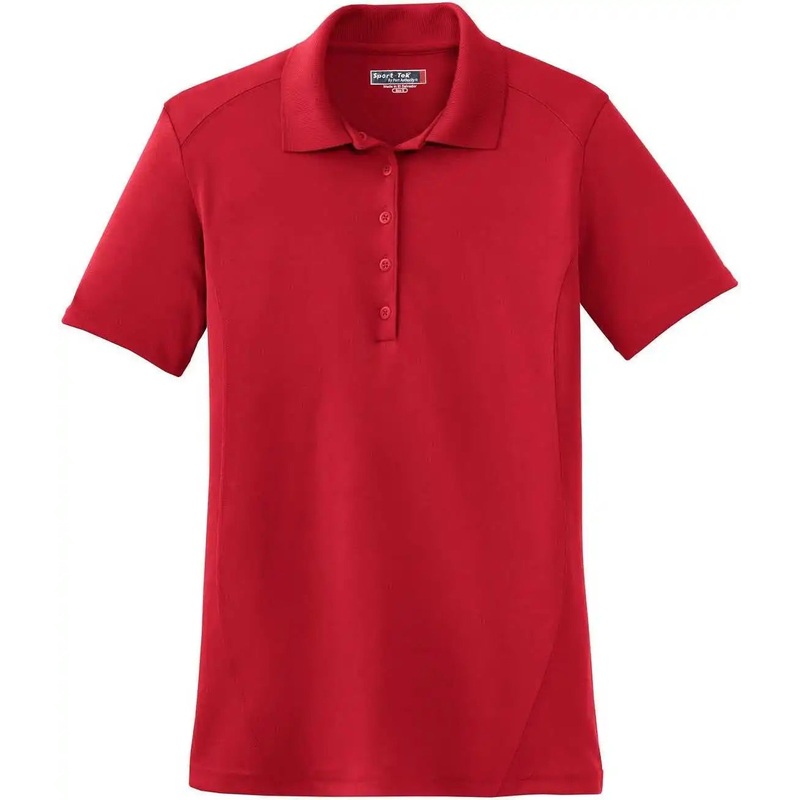Sport-Tek L475 Women’S Dry Zone Raglan Accent Polo – True Red