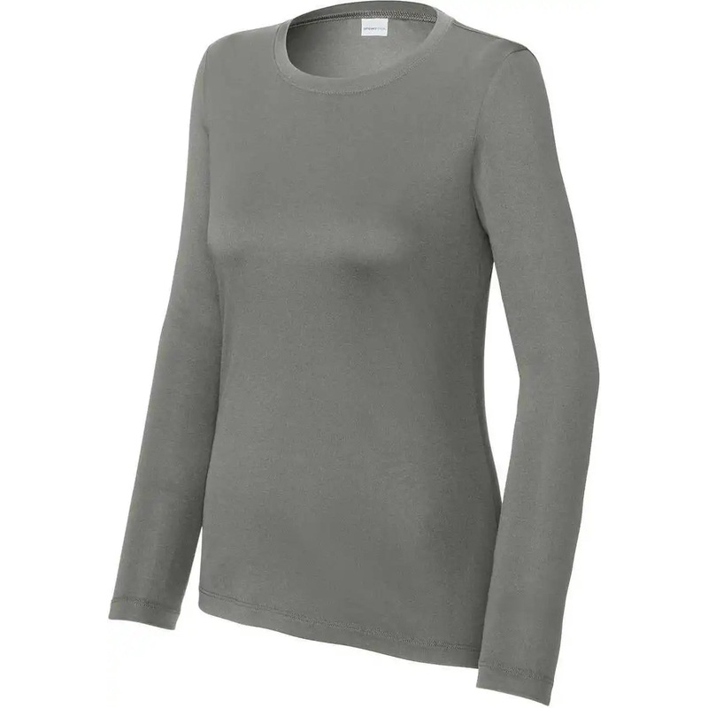 Sport-Tek LST420LS Women’S Posi-Uv Pro Long Sleeve – DkSmkGy