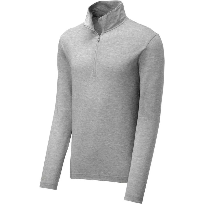 Sport-Tek ST407 Posicharge Tri-Blend Wicking 1/4-Zip Pullover – Light Grey Heather