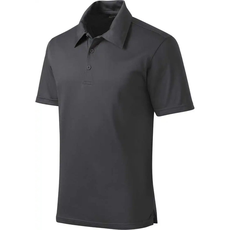 Sport-Tek ST690 Posicharge Active Textured Polo – Iron Grey
