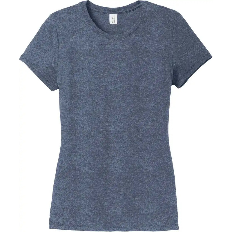 District DM130L Women’S Perfect Tri Tee – Navy Frost