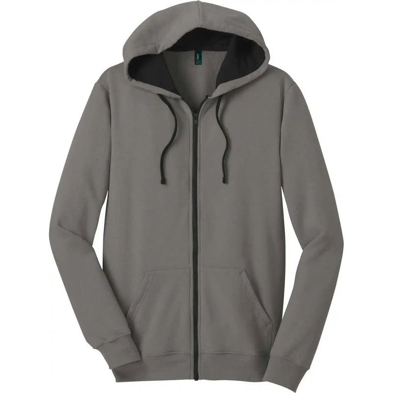 District DT800 The Concert Fleece Full-Zip Hoodie – Grey