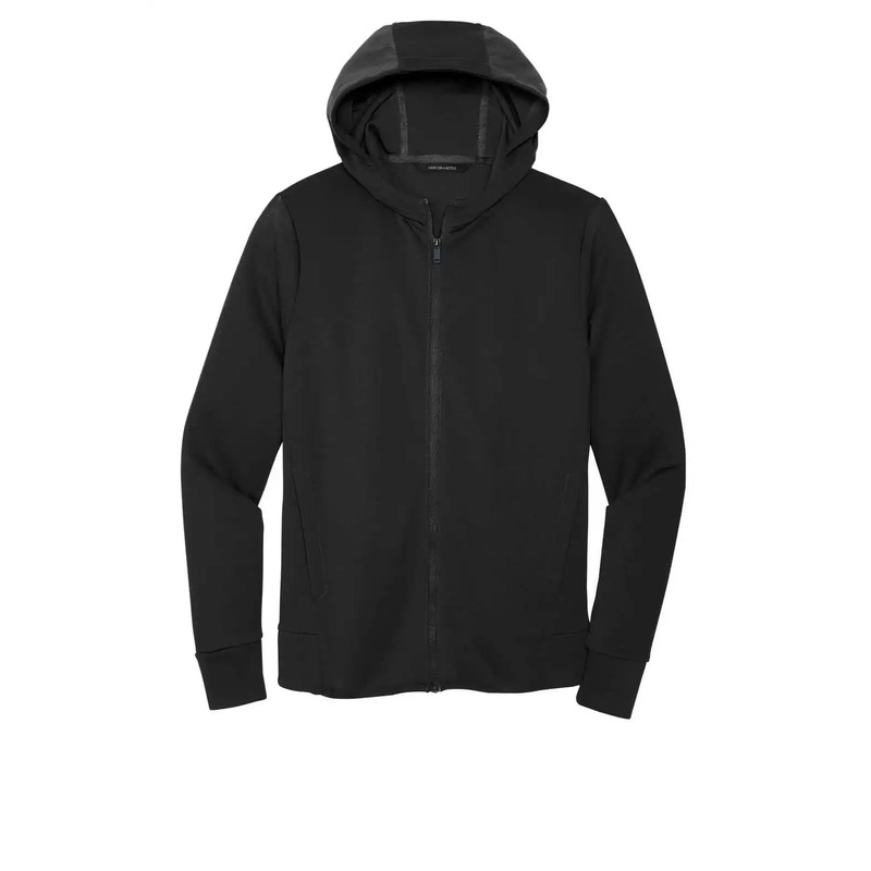 Mercer+Mettle MM3002 Double-Knit Full-Zip Hoodie – Deep Black