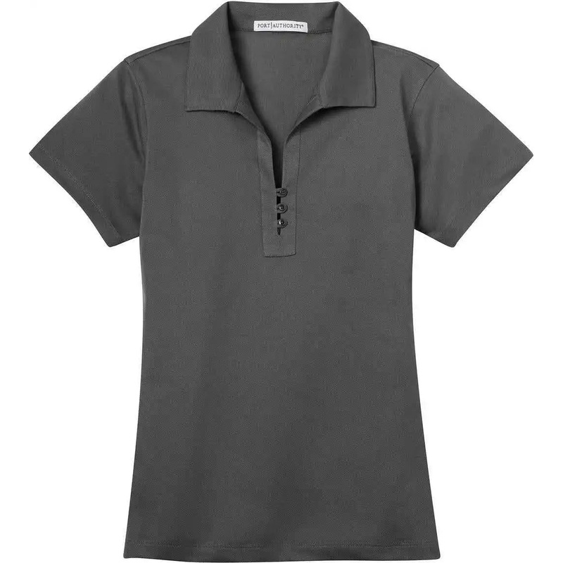 Port Authority L527 Women’S Tech Pique Polo – Grey Smoke
