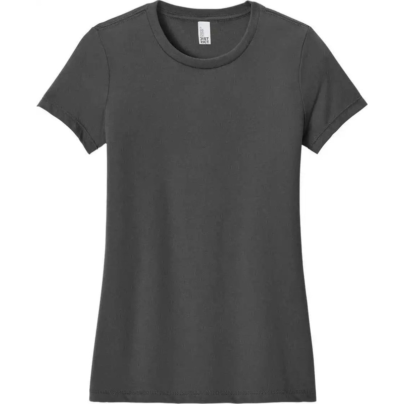 District DM108L Women’S Perfect Blend Cvc Tee – Charcoal