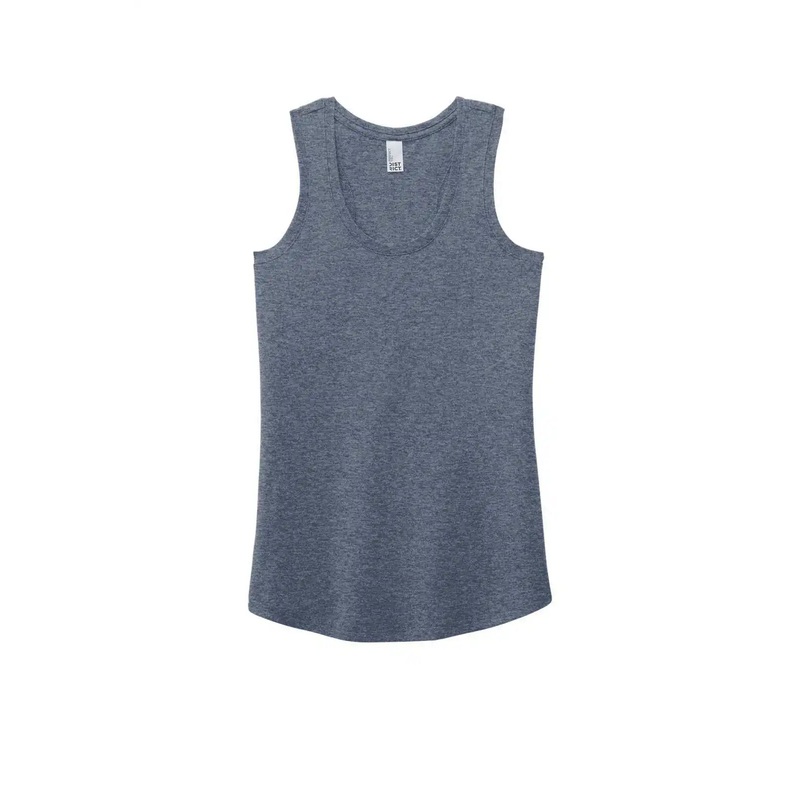 District DM138L Women’S Perfect Tri Racerback Tank – Navy Frost