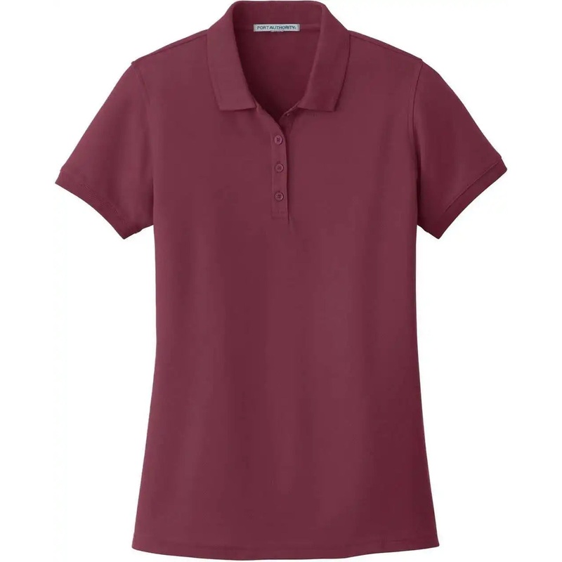 Port Authority L100 Women’S Core Classic Pique Polo – Burgundy
