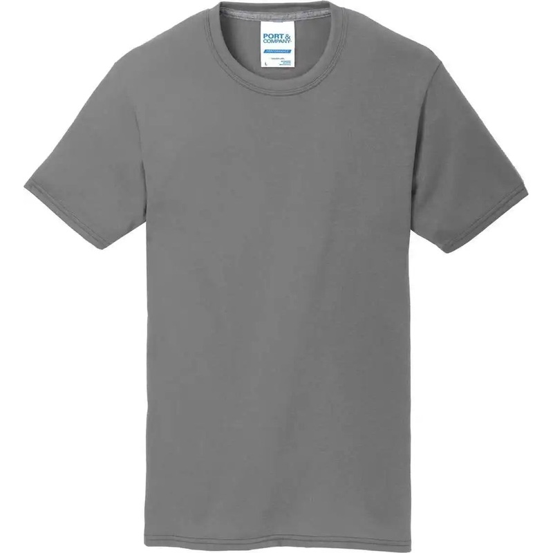 Port & Company PC381 Performance Blend Tee – Medium Grey