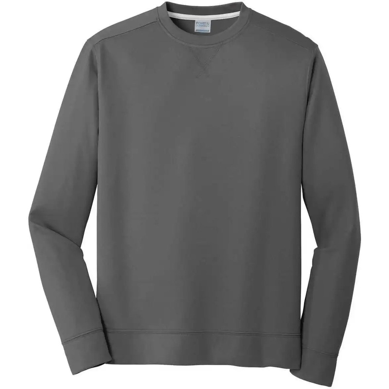 Port & Company PC590 Performance Fleece Crewneck Sweatshirt – Charcoal