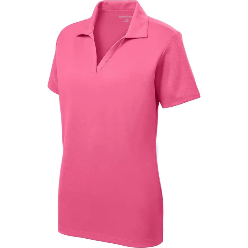 Sport-Tek LST640 Women’S Posicharge Racermesh Polo – Bright Pink