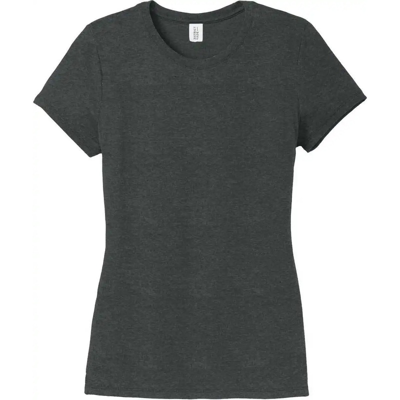 District DM130L Women’S Perfect Tri Tee – Black Frost