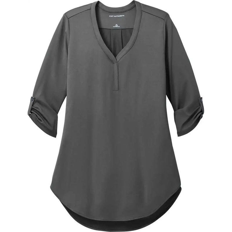 Port Authority LK6840 Women’S City Stretch 3/4-Sleeve Tunic – Graphite