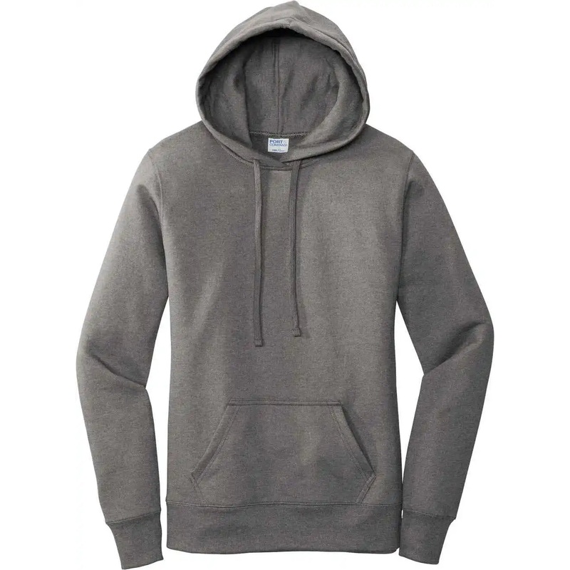 Port & Company LPC78H Women’S Core Fleece Pullover Hooded Sweatshirt – Graphite Heather