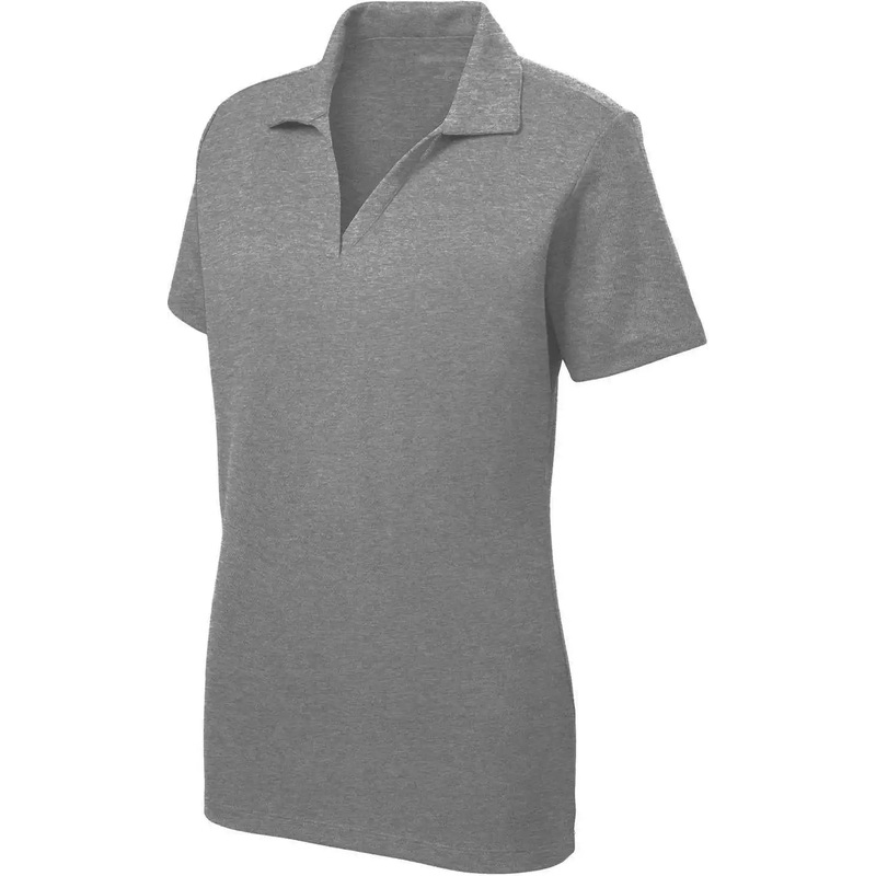 Sport-Tek LST640 Women’S Posicharge Racermesh Polo – Grey Heather