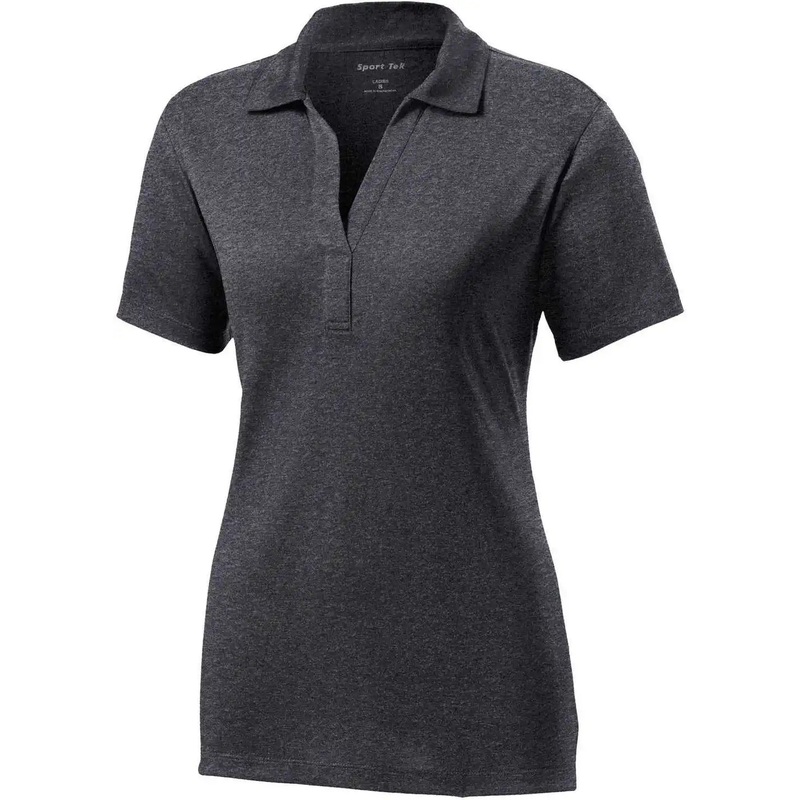 Sport-Tek LST660 Women’S Heather Contender Polo – Graphite Heather