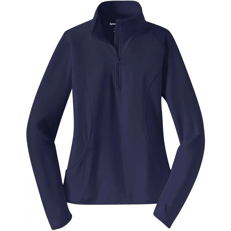 Sport-Tek LST850 Women’S Sport-Wick Stretch 1/4-Zip Pullover – True Navy