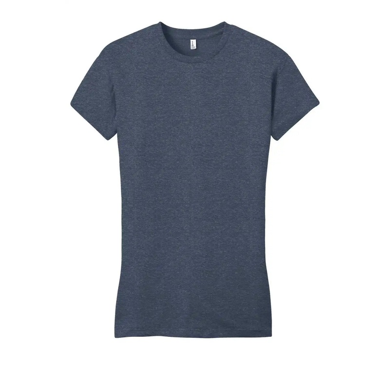 District DT6001 Women’S Fitted Very Important Tee – Heathered Navy