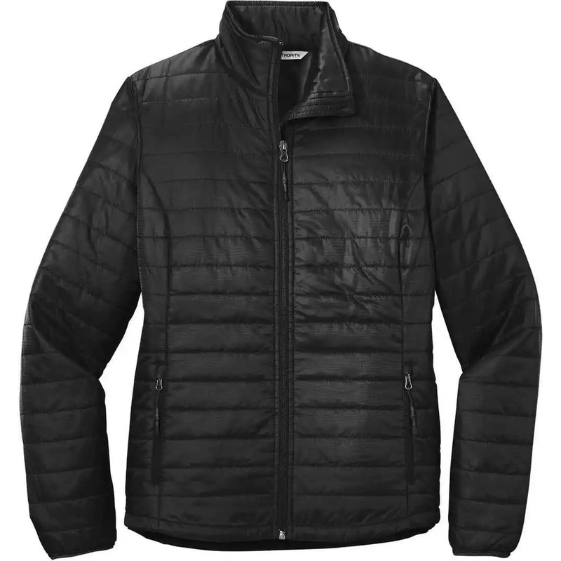 Port Authority L850 Women’S Packable Puffy Jacket – Deep Black