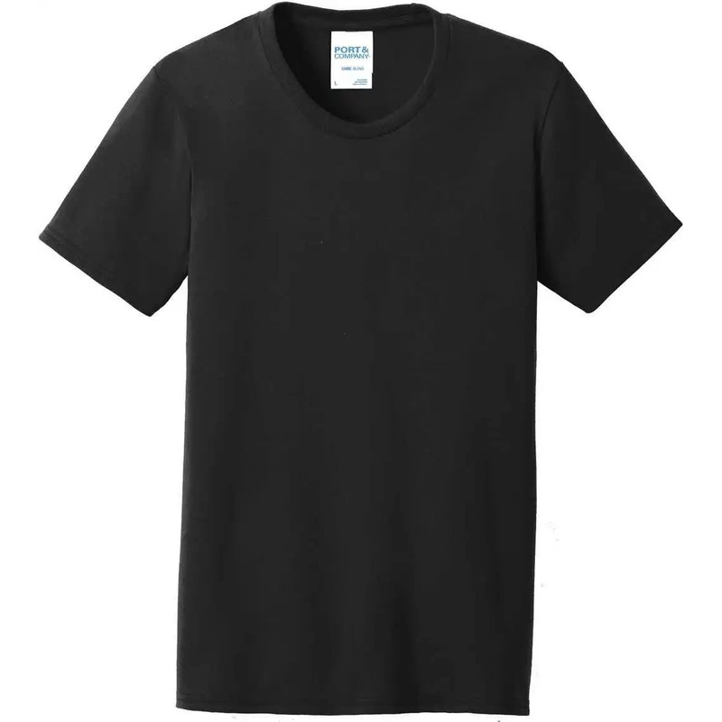 Port & Company LPC55 Women’S Core Blend Tee – Jet Black