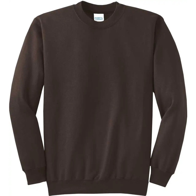 Port & Company PC78  Core Fleece Crewneck Sweatshirt – Dark Chocolate
