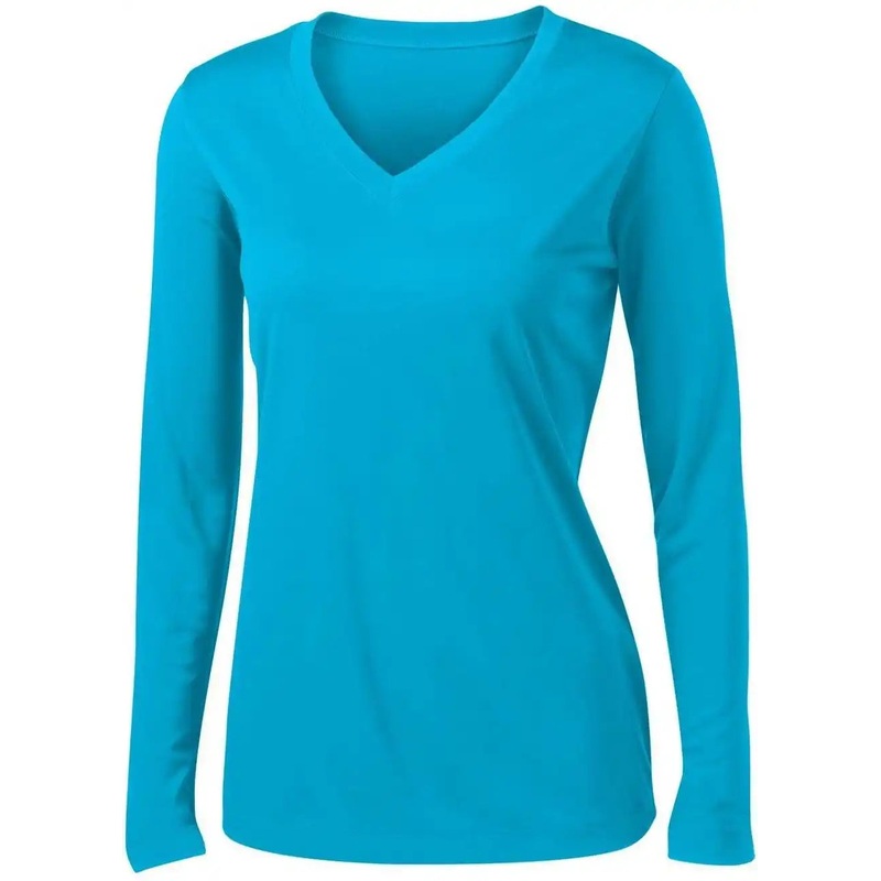 Sport-Tek LST353LS Women’S Long Sleeve Posicharge Competitor V-Neck Tee – Atomic Blue