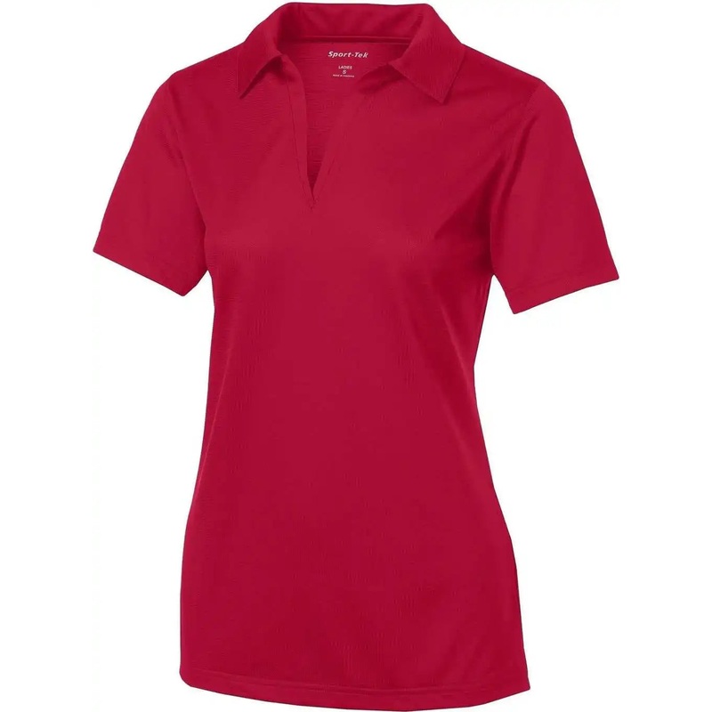 Sport-Tek LST690 Women’S Posicharge Active Textured Polo – True Red