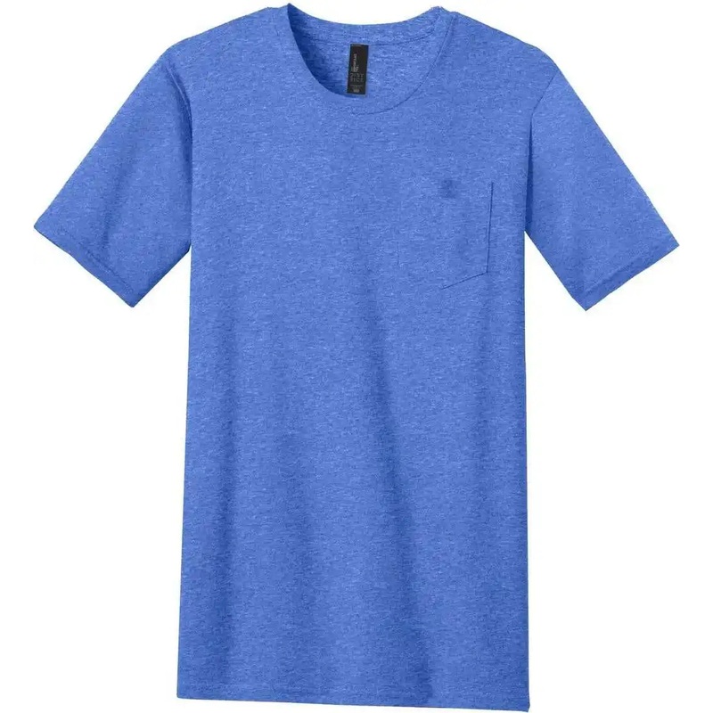 District DT6000P Very Important Tee With Pocket – Heather Royal