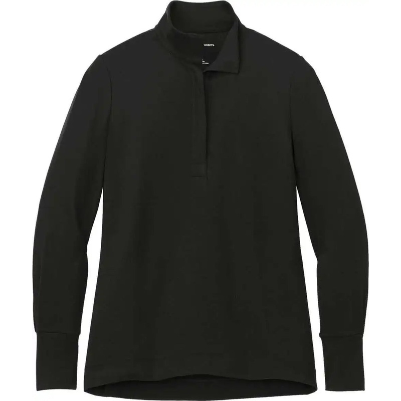 Port Authority LK829 Women’S Fairway Stretch 1/4-Zip – Deep Black