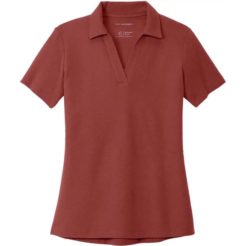 Port Authority LK867 Women’S C-Free Cotton Blend Pique Polo – Garnet