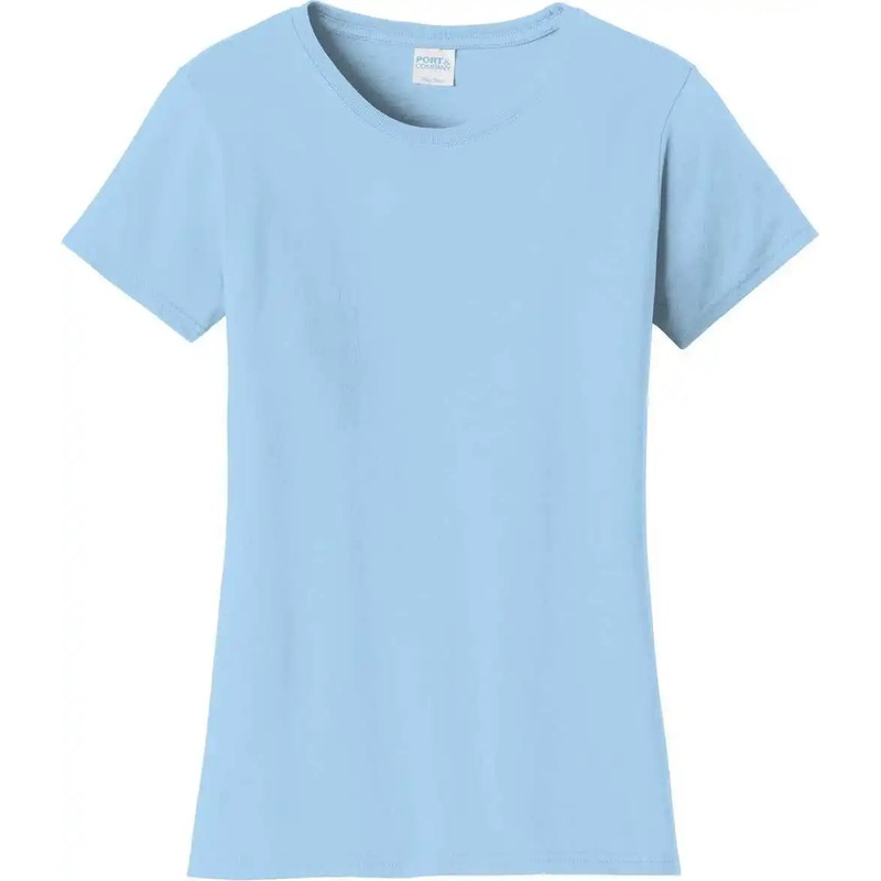 Port & Company LPC450 Women’S Fan Favorite Tee – Light Blue