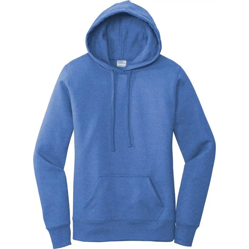 Port & Company LPC78H Women’S Core Fleece Pullover Hooded Sweatshirt – Heather Royal