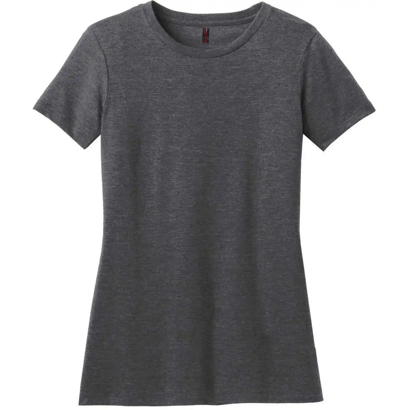 District DM108L Women’S Perfect Blend Cvc Tee – Heathered Charcoal