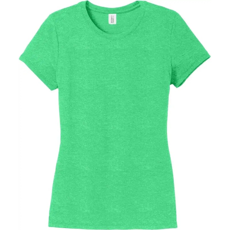 District DM130L Women’S Perfect Tri Tee – Green Frost