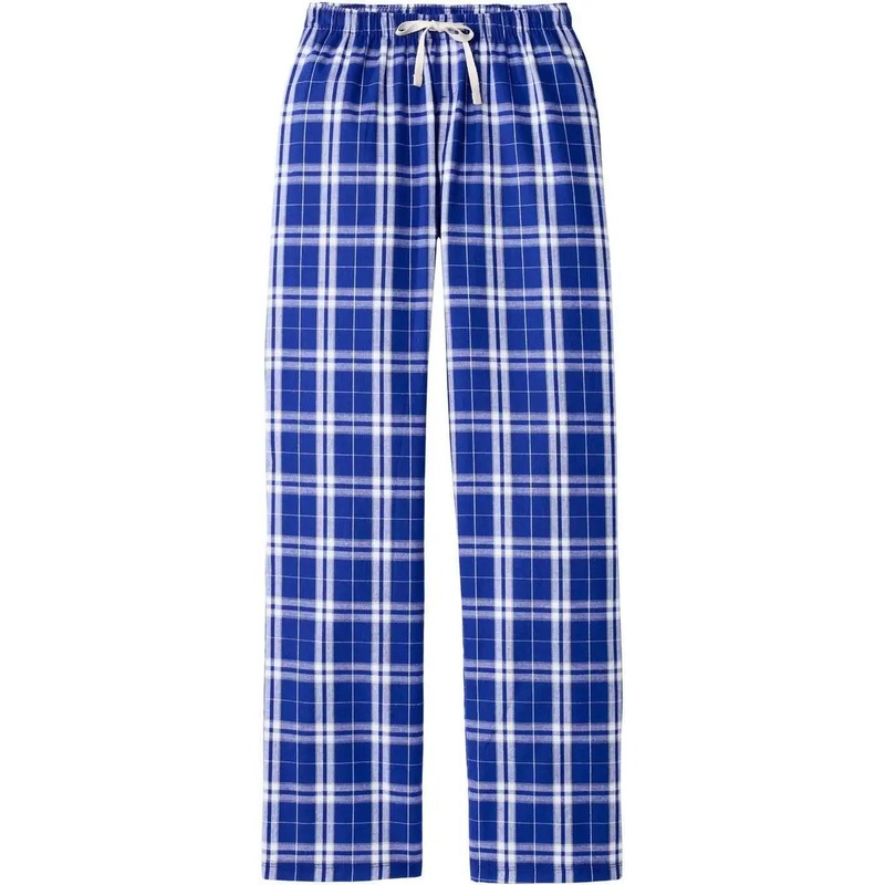 District DT2800 Women’S Flannel Plaid Pant – Deep Royal