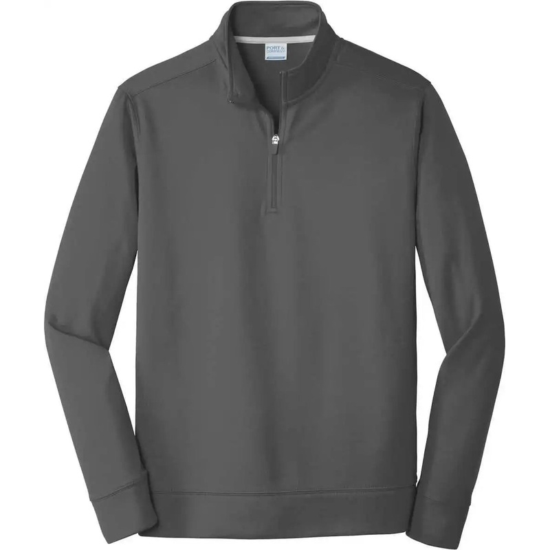 Port & Company PC590Q Performance Fleece 1/4-Zip Pullover Sweatshirt – Charcoal