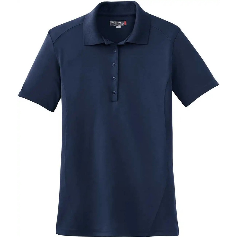 Sport-Tek L475 Women’S Dry Zone Raglan Accent Polo – True Navy