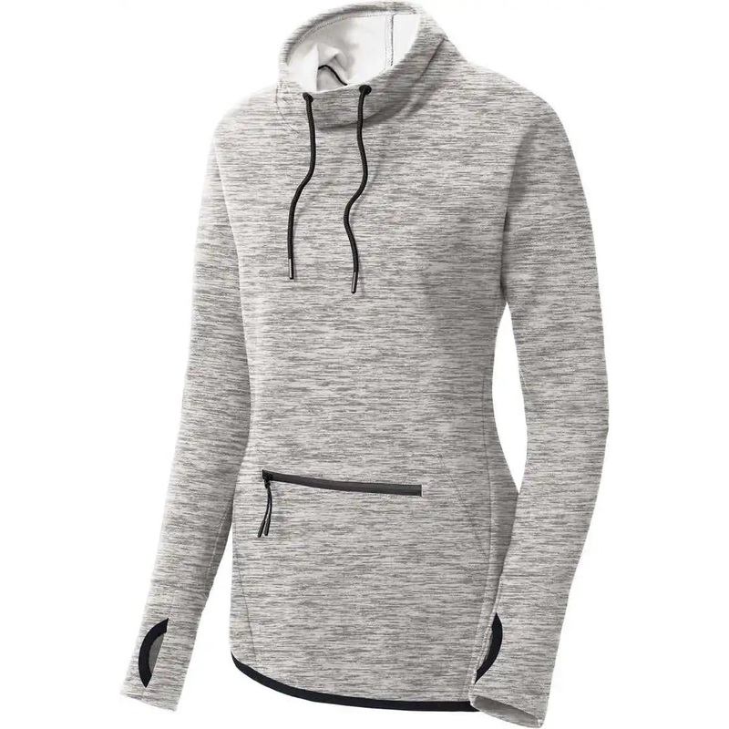 Sport-Tek LST280 Women’S Triumph Cowl Neck Pullover – Athletic Heather