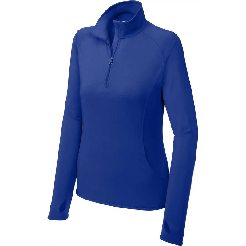 Sport-Tek LST850 Women’S Sport-Wick Stretch 1/4-Zip Pullover – True Royal