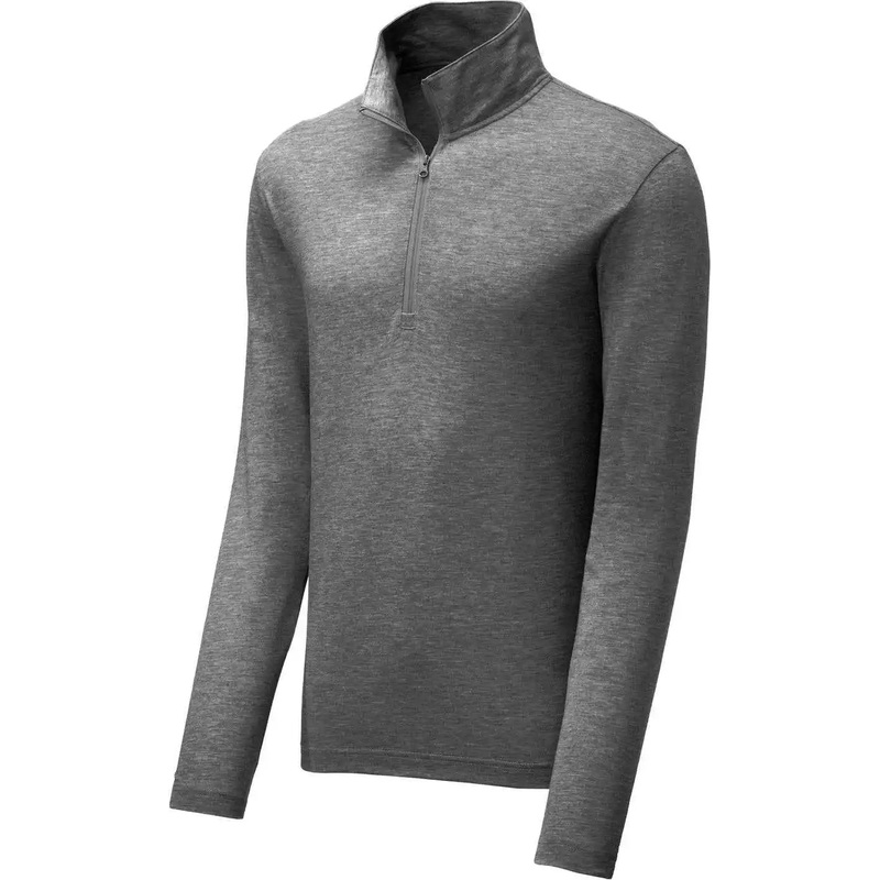 Sport-Tek ST407 Posicharge Tri-Blend Wicking 1/4-Zip Pullover – Dark Grey Heather