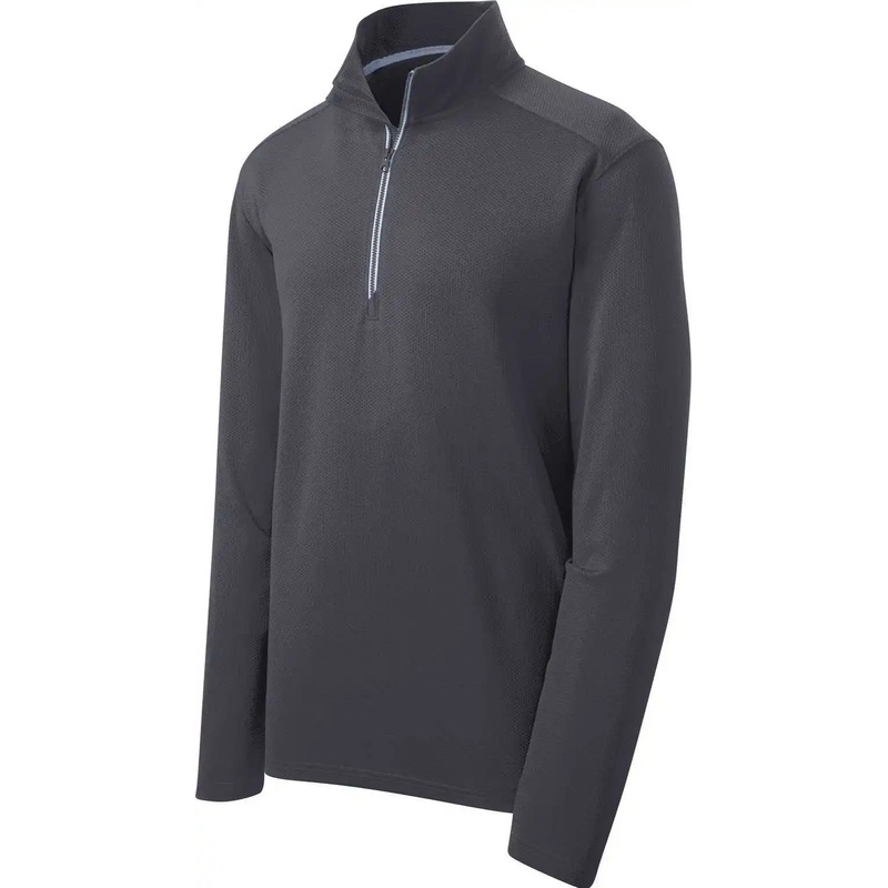 Sport-Tek ST860 Sport-Wick Textured 1/4-Zip Pullover – Iron Grey