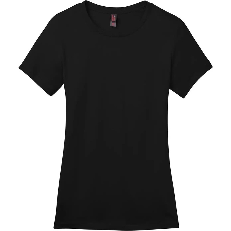 District DM104L Women’S Perfect Weight Tee – Jet Black