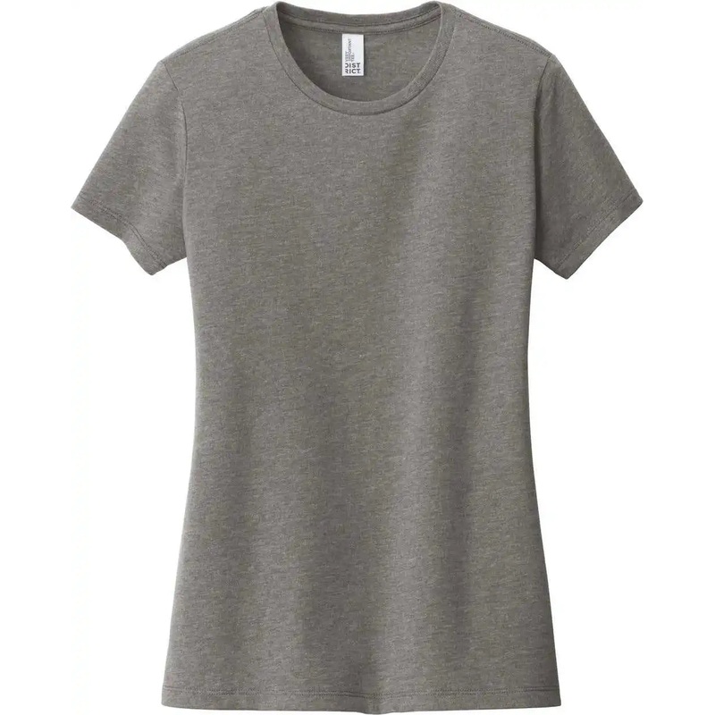 District DT6002 Women’S Very Important Tee – Grey Frost