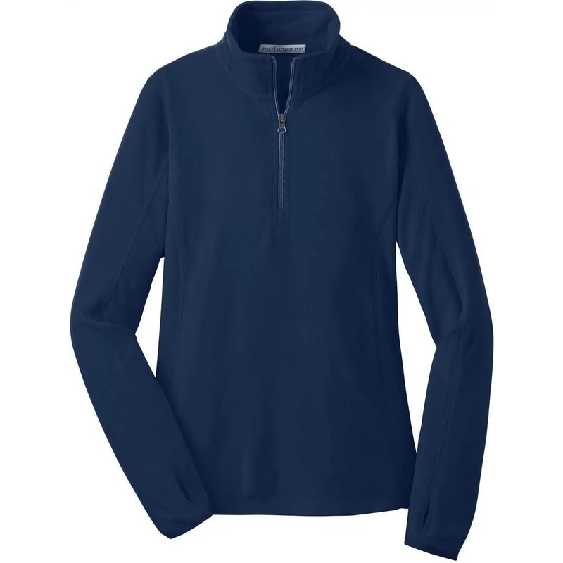 Port Authority L224 Women’S Microfleece 1/2-Zip Pullover – True Navy