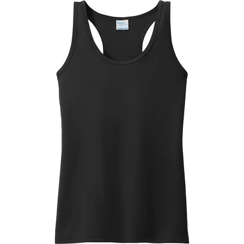 Port & Company LPC380TT Women’S Performance Tank – Jet Black