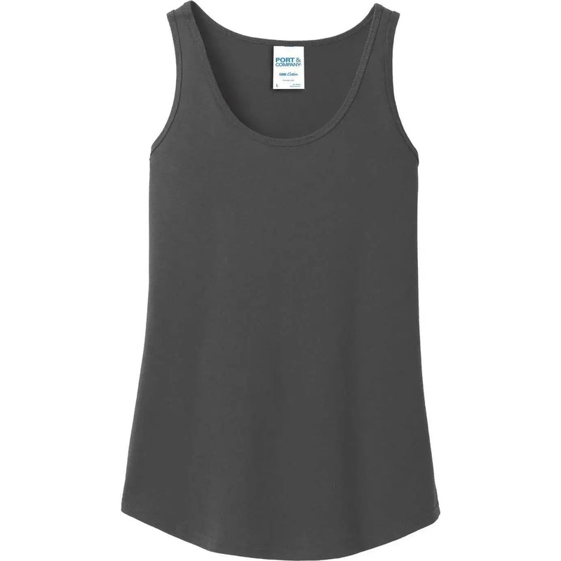 Port & Company LPC54TT Women’S Core Cotton Tank Top – Charcoal